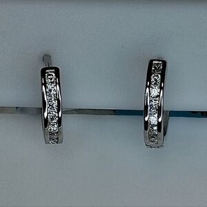 Solid 925 Sterling Silver Moissanite Earrings